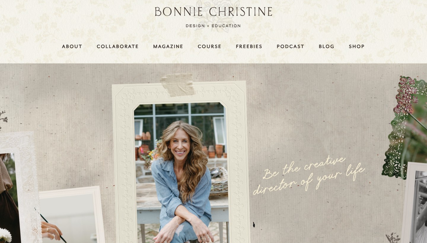 Bonnie Christine — eredeti landing oldal screenshot
