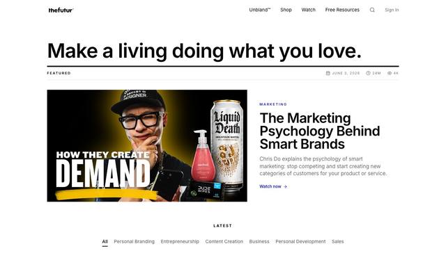 Chris Do — Content Lab — eredeti landing screenshot előnézet
