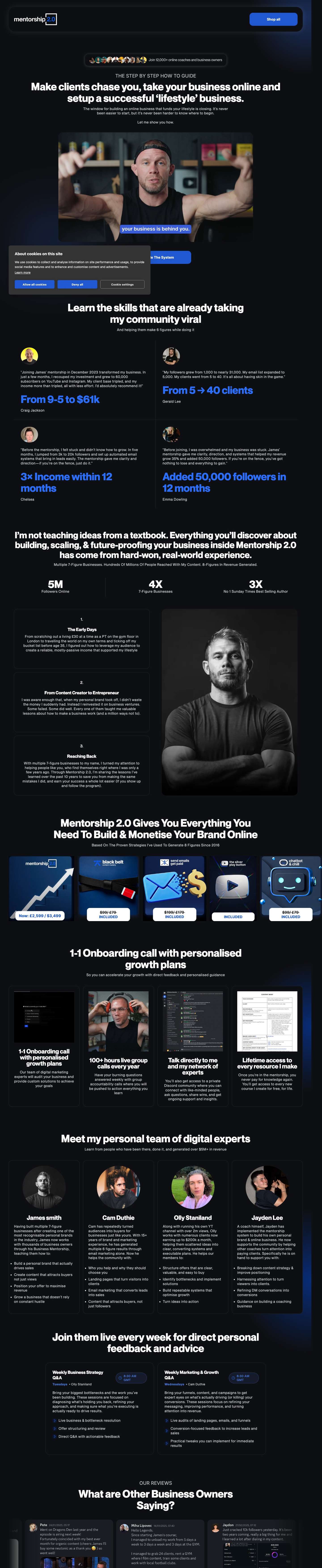 James Smith — Funnel — eredeti landing oldal screenshot