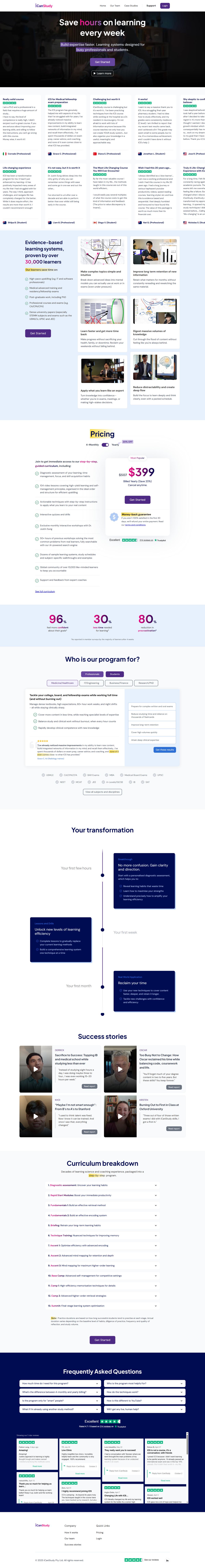 Justin Sung — eredeti landing oldal screenshot
